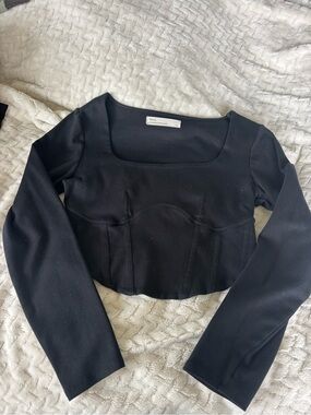 Oak + Fort Corset Crop Top